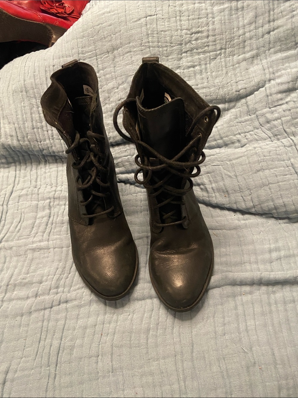 Timberland Women's Black Lace-Up Ankle Boots